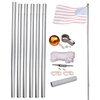 16/20/25ft Aluminum Sectional Flag Pole FLS