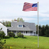 16/20/25ft Aluminum Sectional Flag Pole FLS