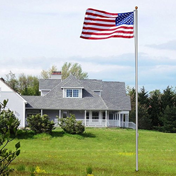 16/20/25ft Aluminum Sectional Flag Pole FLS